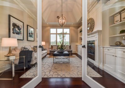 Luxury home staging - Glass French Doors - Living Room - Ajax, Whitby, Pickering, Bowmanville, Oshawa